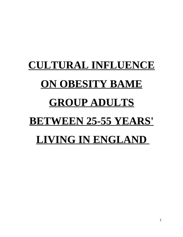 Cultural Influence on Obesity BAME Group Adults_1