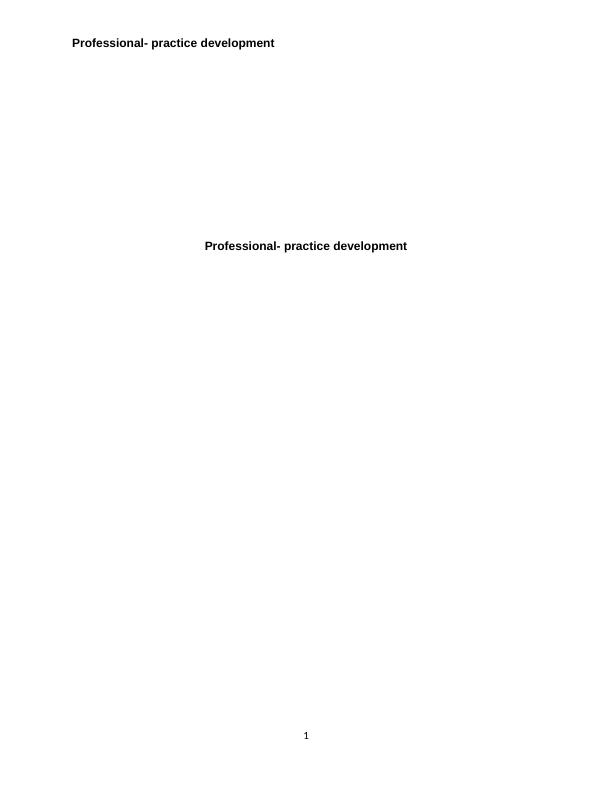 Professional Practice Development Assignment_1