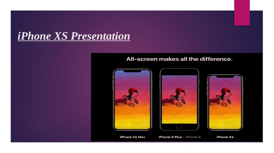 iphone xs presentation