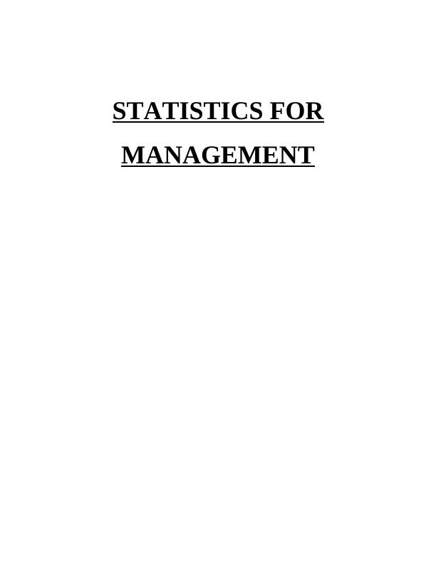 Statistics for Management Assignment Solution (Doc)_1