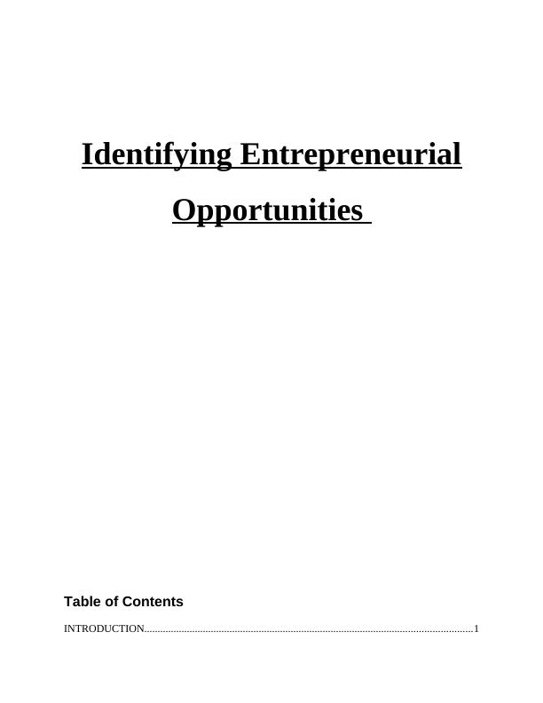 (solved) Identifying Entrepreneurial Opportunities Sources_1
