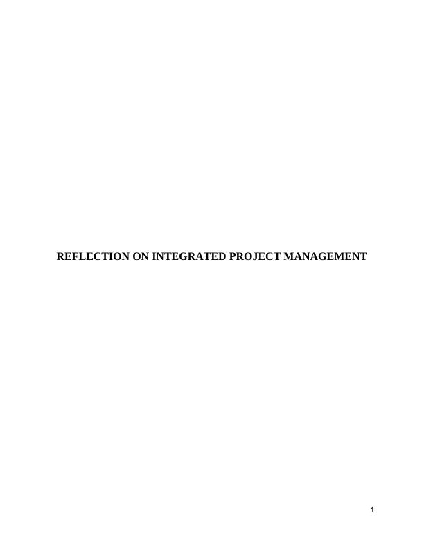Integrated Project Management Report - BN205_1