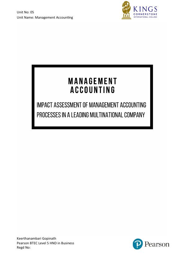 Unit No: 05 Management Accounting_1