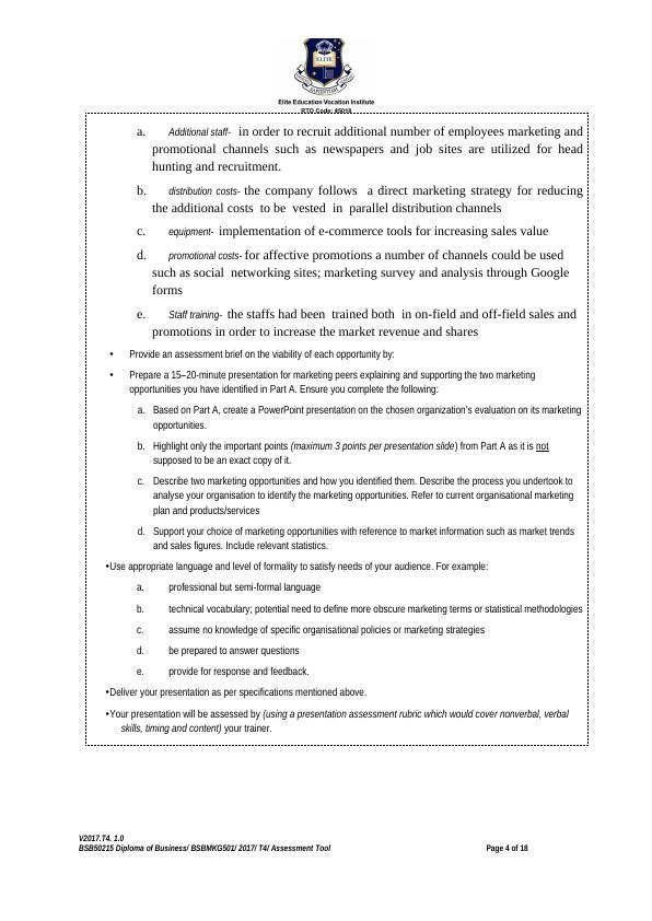 BSBMKG501 Identify And Evaluate Marketing Opportunities Assignment_4
