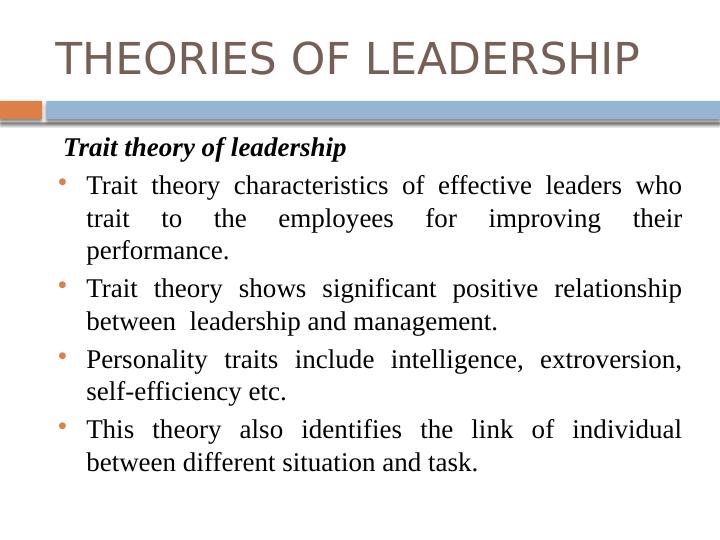 Theories of Leadership: Trait Theory and Behavioural Theory_2
