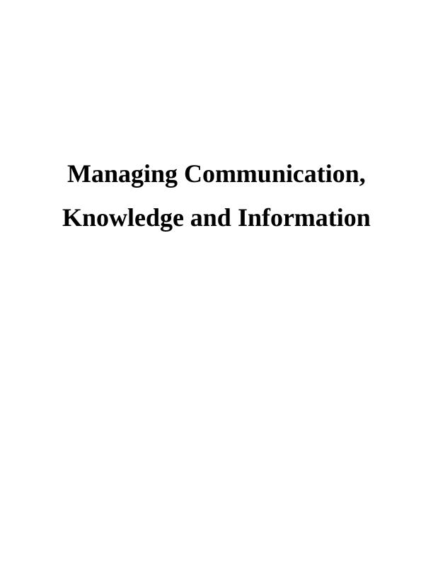 Report On Importance Of Communication In Developing Business|Sainsbury_1