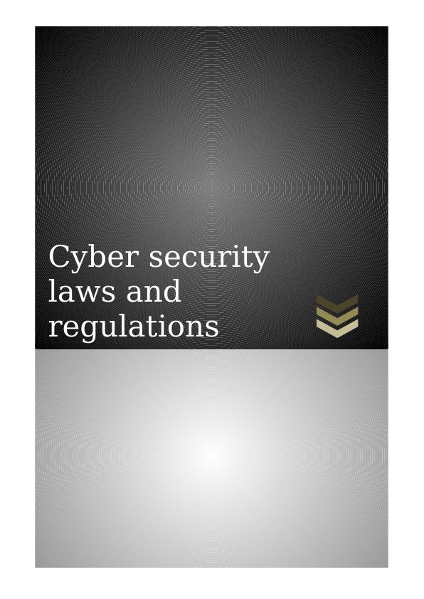 Cyber Security Laws and Regulations_1
