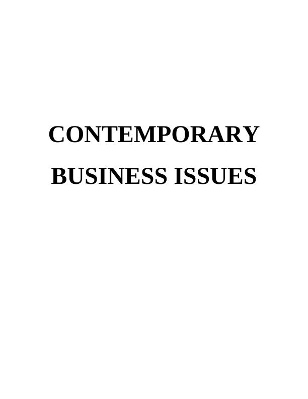 Contemporary Business Issues - Next plc_1