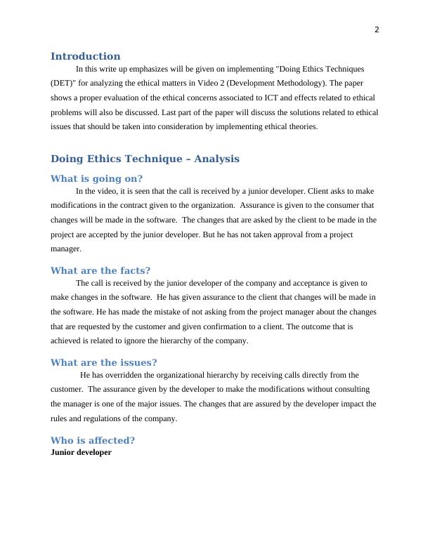 Information Technology Ethics Assignment : DET_3
