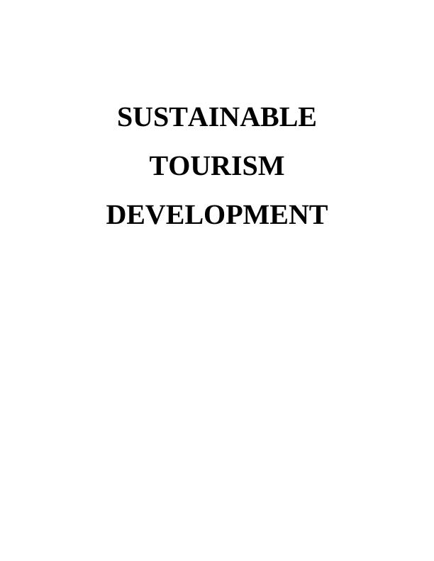 Sustainable Tourism Development in Qatar Tourism : Report_1