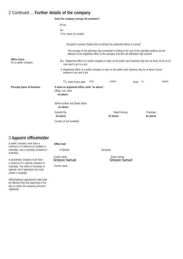 Application  for Registration as an Australian Company - Sample PDF 2022_5