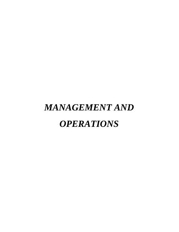 Management & Operations "Marks and Spencer" Report_1