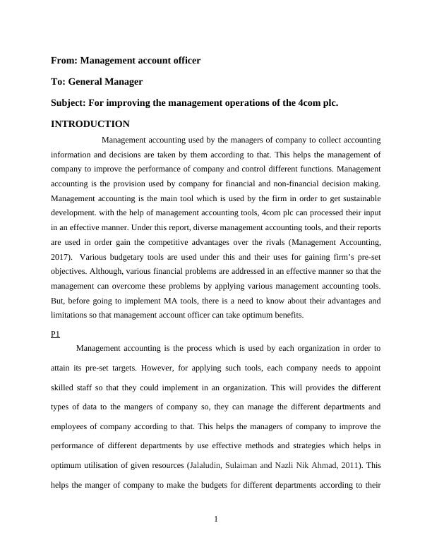Report on Management Operations of the 4Com Plc_3