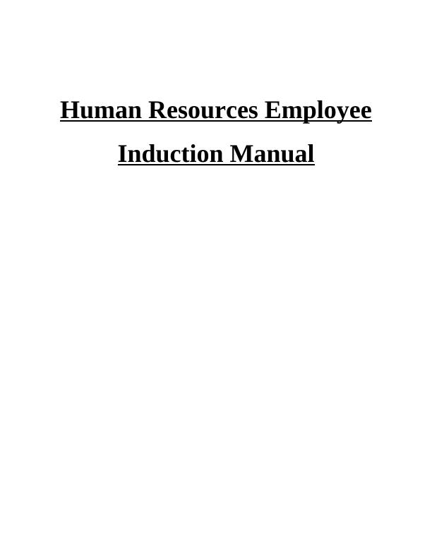 Employee Induction Manual - Assignment_1