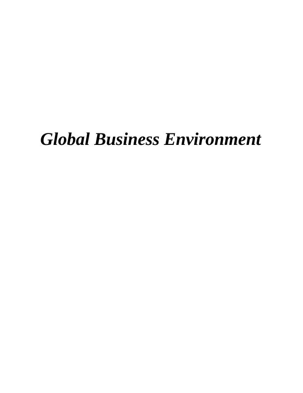 Project on Global Business Environment_1