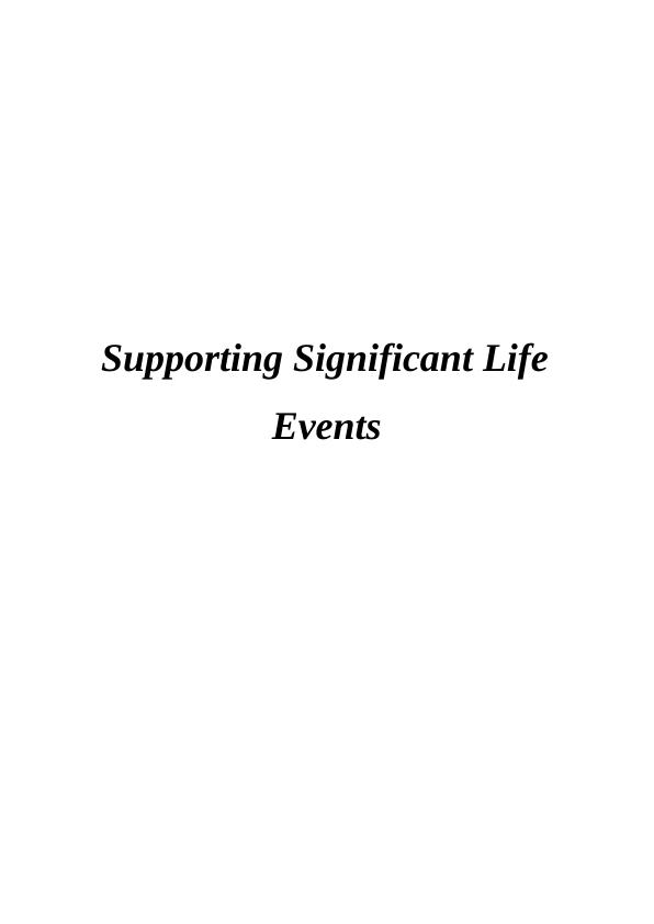 Expected and Unexpected Life Events | Report_1