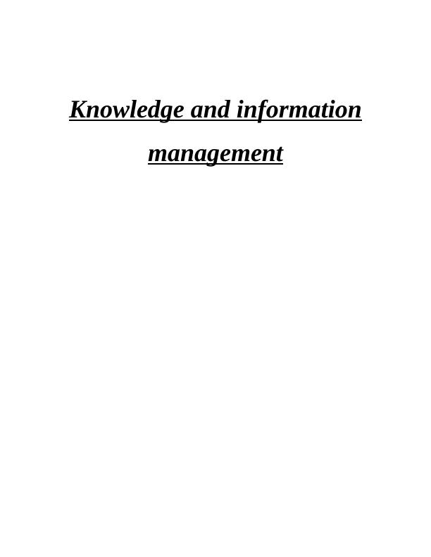 Knowledge and Information Management_1