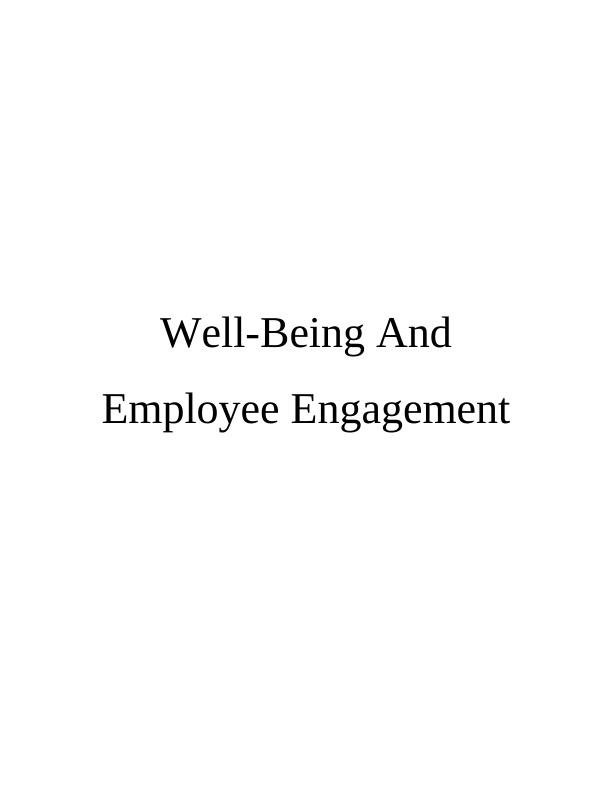 (PDF) Employee Engagement and Well-Being_1