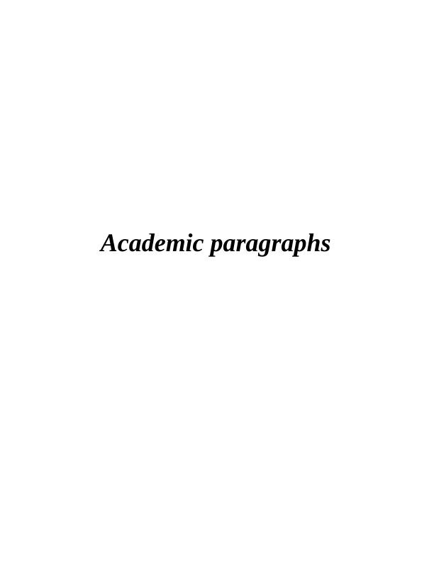 Assignment on Academic Paragraphs_1