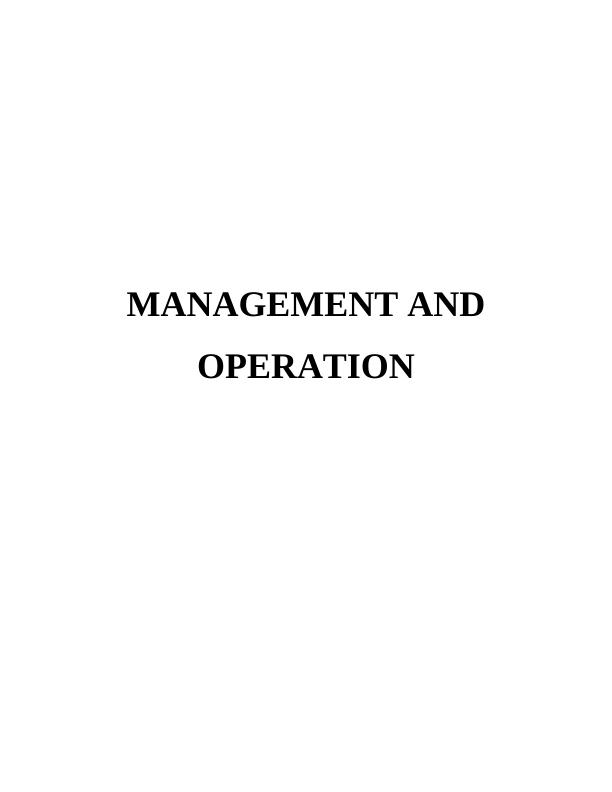 Management And Operation Report - Starbucks_1