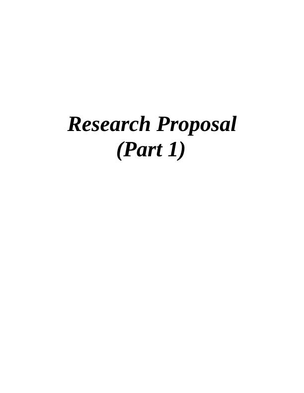 Research Proposal on UBER Company_1
