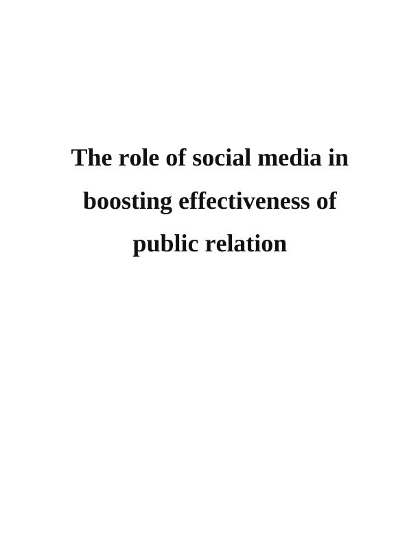 The Role Of Social Media In Public Relations - (Doc)_1