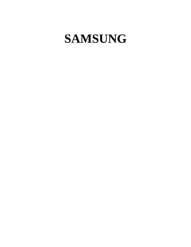 Strategic Management Assignment - Samsung_1