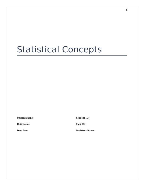 Assignment on Statistical Concepts_1