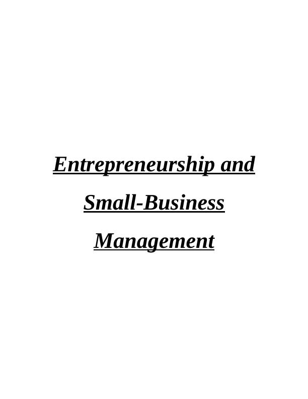 Unit 9 - Entrepreneurship Small Business Management_1