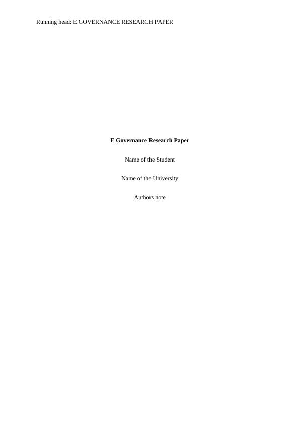 E Governance Research Paper_1