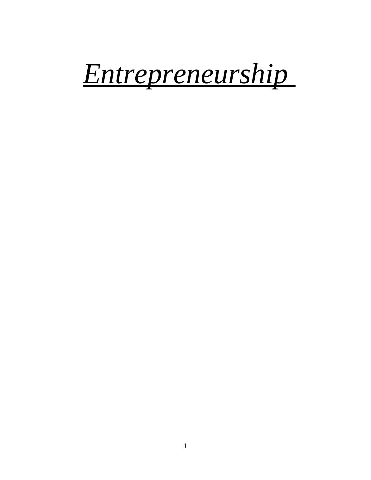 Entrepreneurship in Fast Food Restaurant_1
