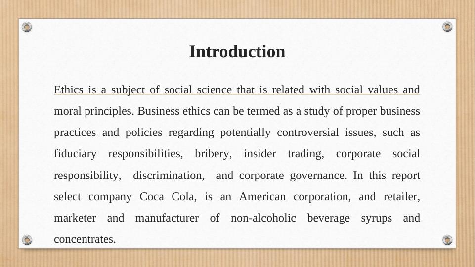 Business Ethics and Coca Cola's CSR Program_3