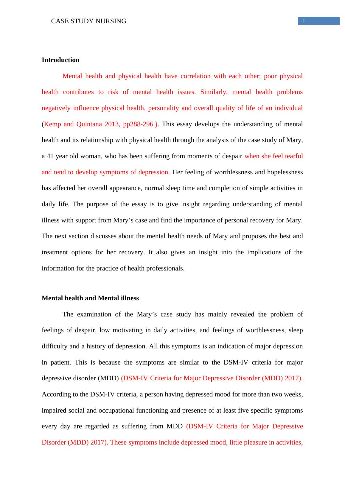 Case Study of Mental Health and Physical Health_2