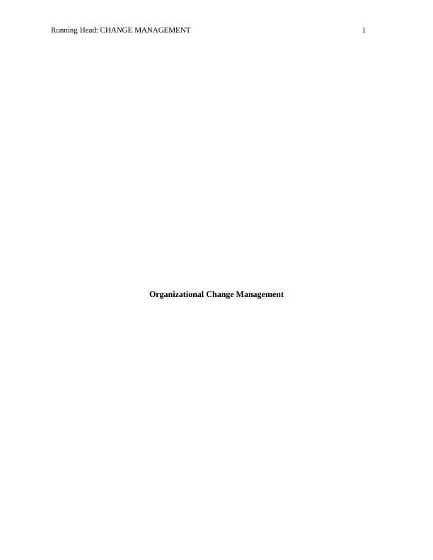 HRMT20028 – Organisational Change Management_1