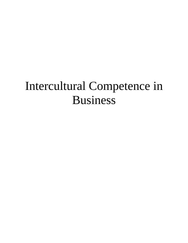 Intercultural Competence in Business_1