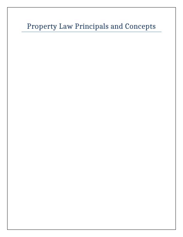 Property Law Principals and Concepts_1