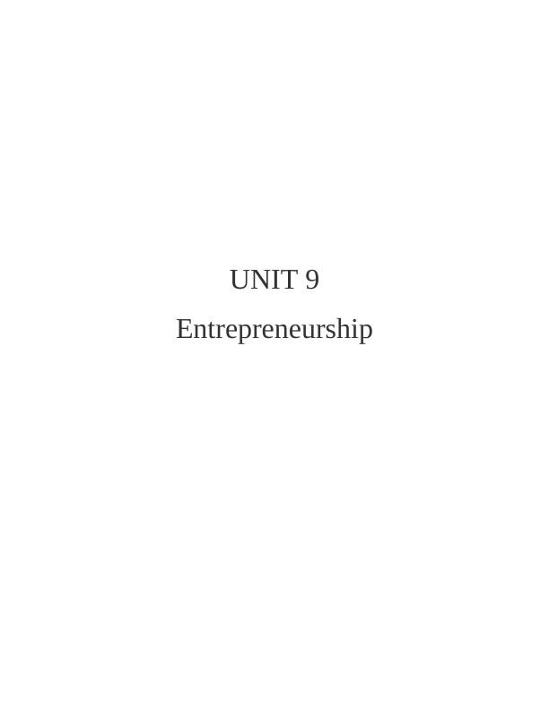 UNIT 9 Entrepreneurship - Report on Qubic Hotel_1