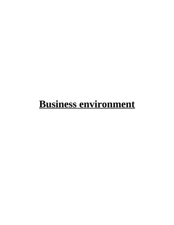 Report on Effect of Macro Environmental Factors of Business_1