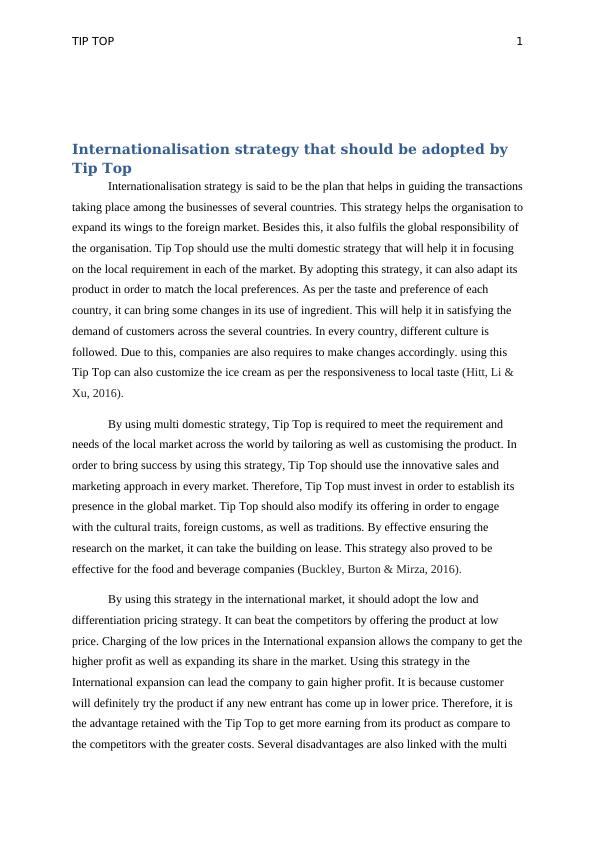 Internationalisation Strategy for Tip Top_2