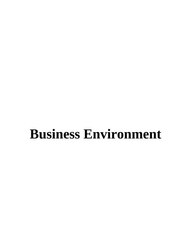 Project on Business Environment of McDonald_1