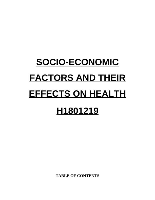How socioeconomic factors such as and education affect health