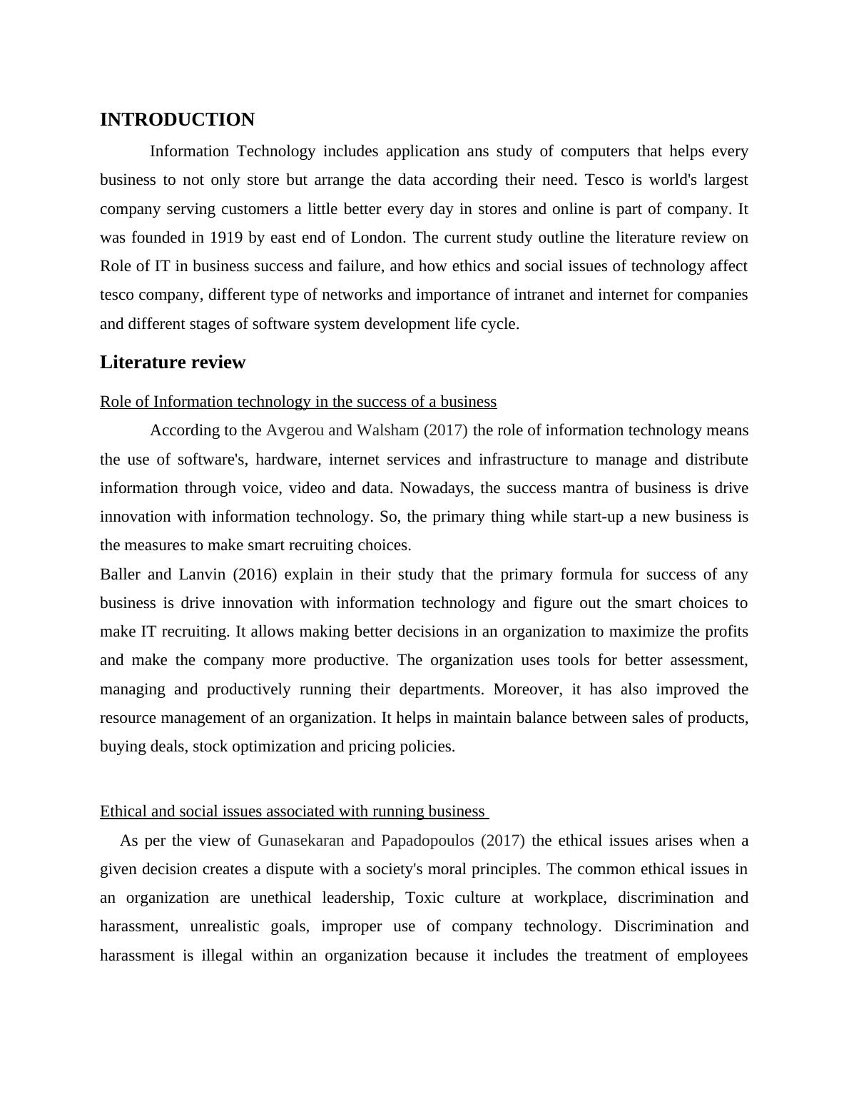 Role of Information Technology in Tesco: A Literature Review_4