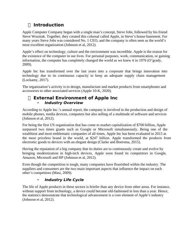 assignment of apple company
