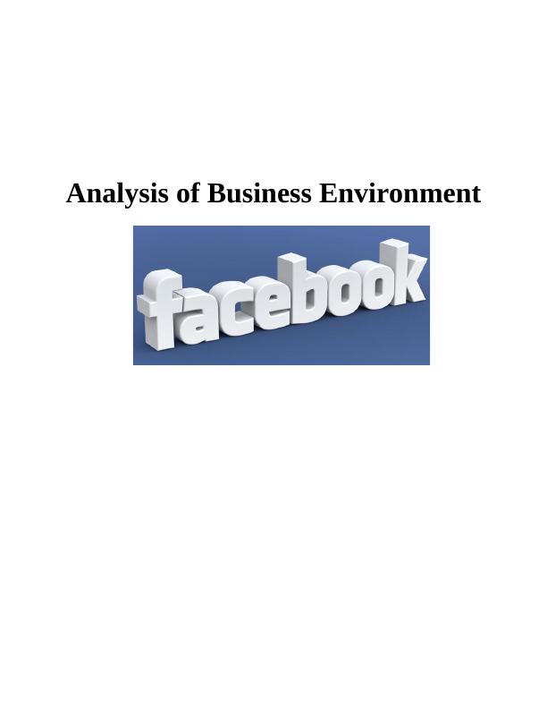 (Doc) Analysis of Business Environment_1