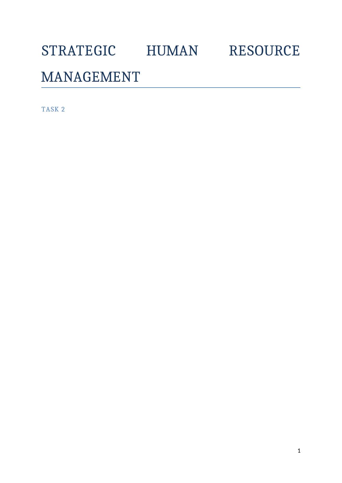 strategic human resource management PDF