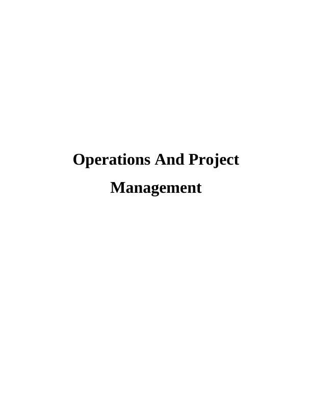 operations-and-project-management