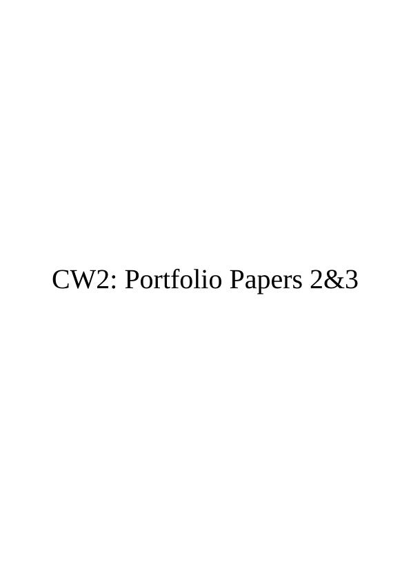 Portfolio Papers 2&3: SWOT Analysis and Operational Impact Analysis_1
