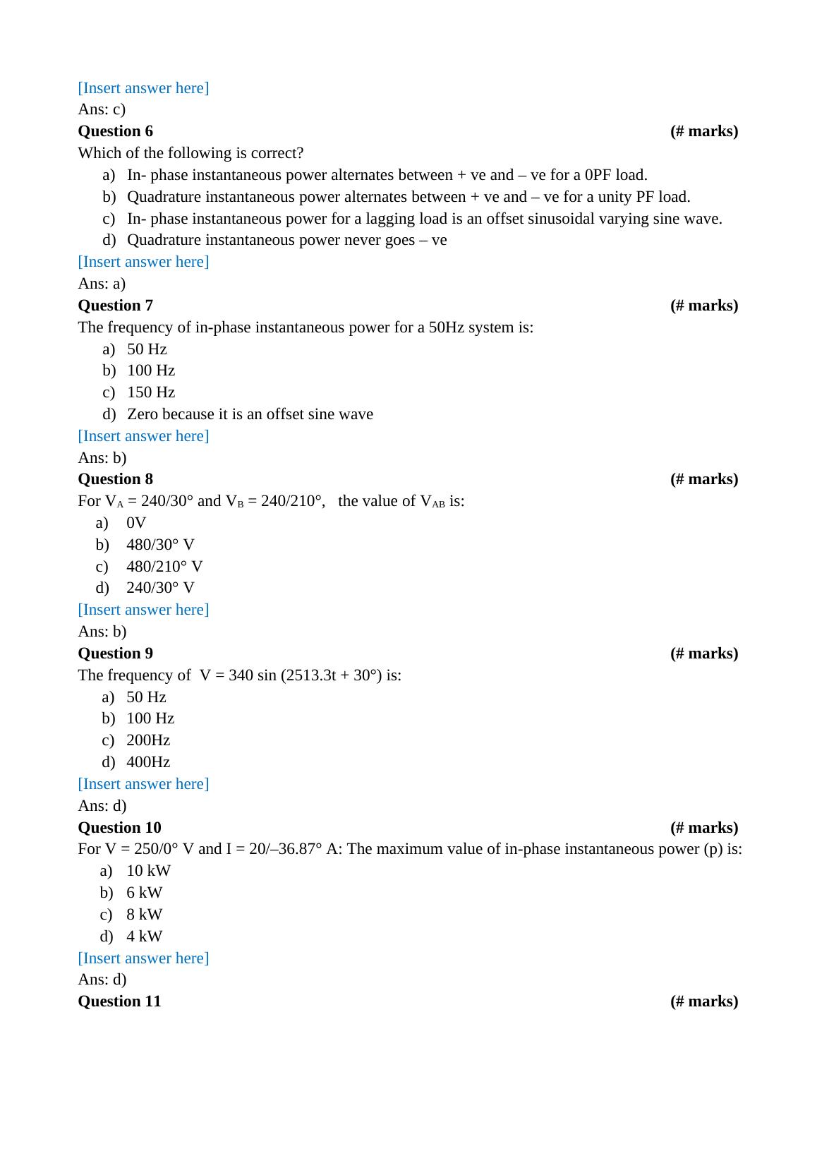 Assignment | Multiple Choice Questions