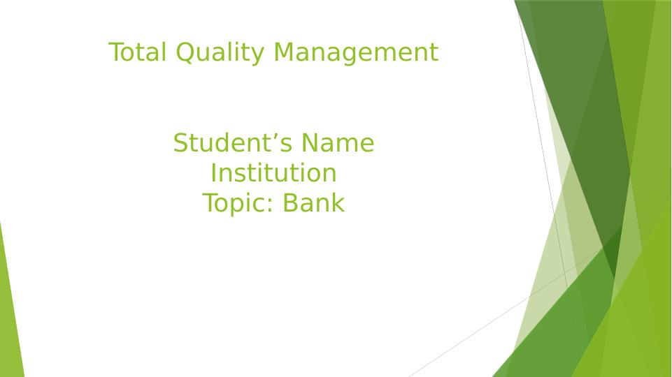 MGT 406 : Total Quality Management_1
