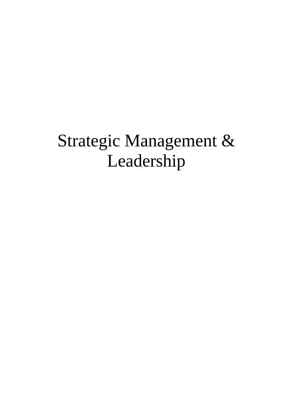 Strategic Management & Leadership : Virgin Airlines_1